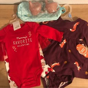 Valentines baby bundle NWT